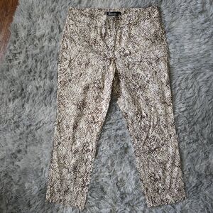 New York & Company Snake Print Cropped Pants - Size 10